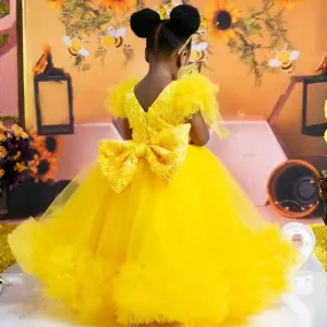 12m-12yrs multicolour sleeve baby birthday party princess dress for wedding dress for girls