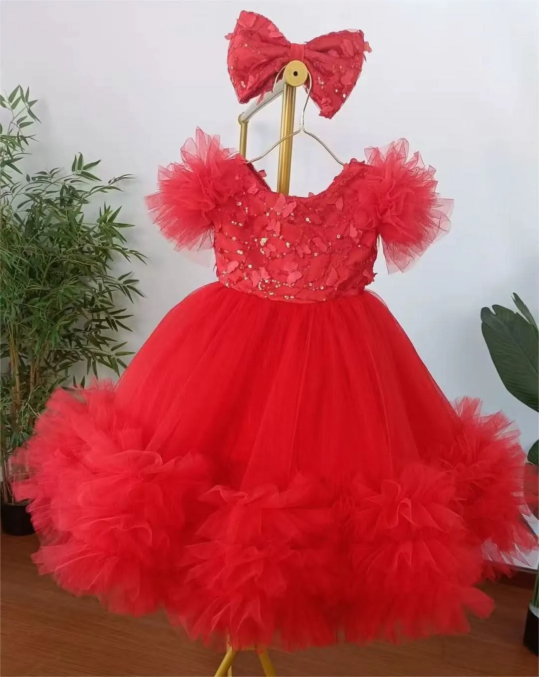 12m-12yrs multicolour sleeve baby birthday party princess dress for wedding dress for girls
