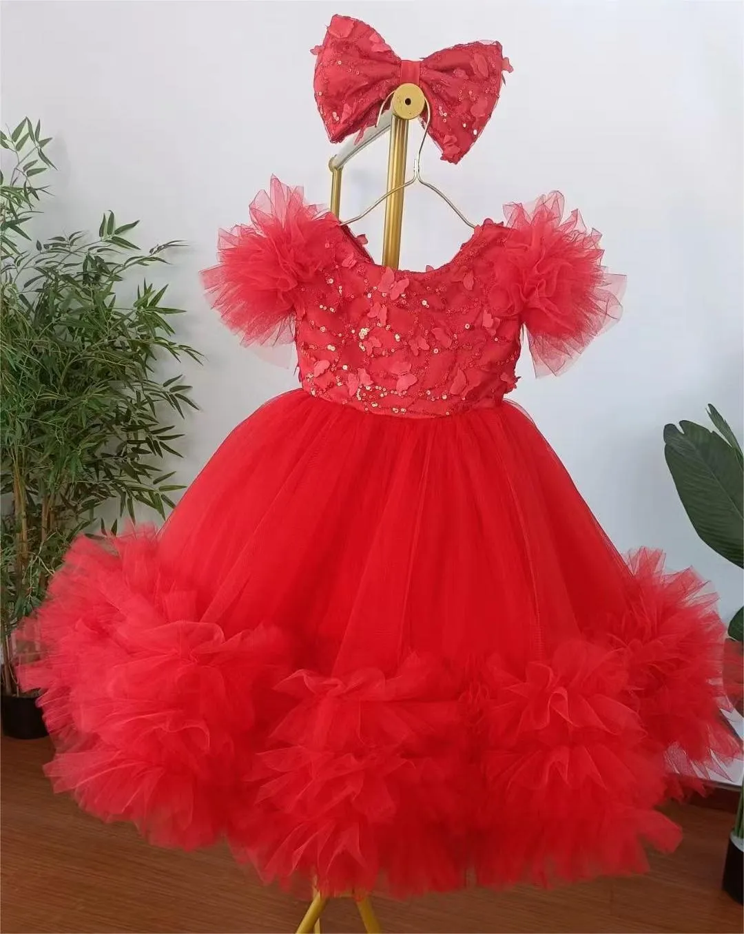 12m-12yrs multicolour sleeve baby birthday party princess dress for wedding dress for girls