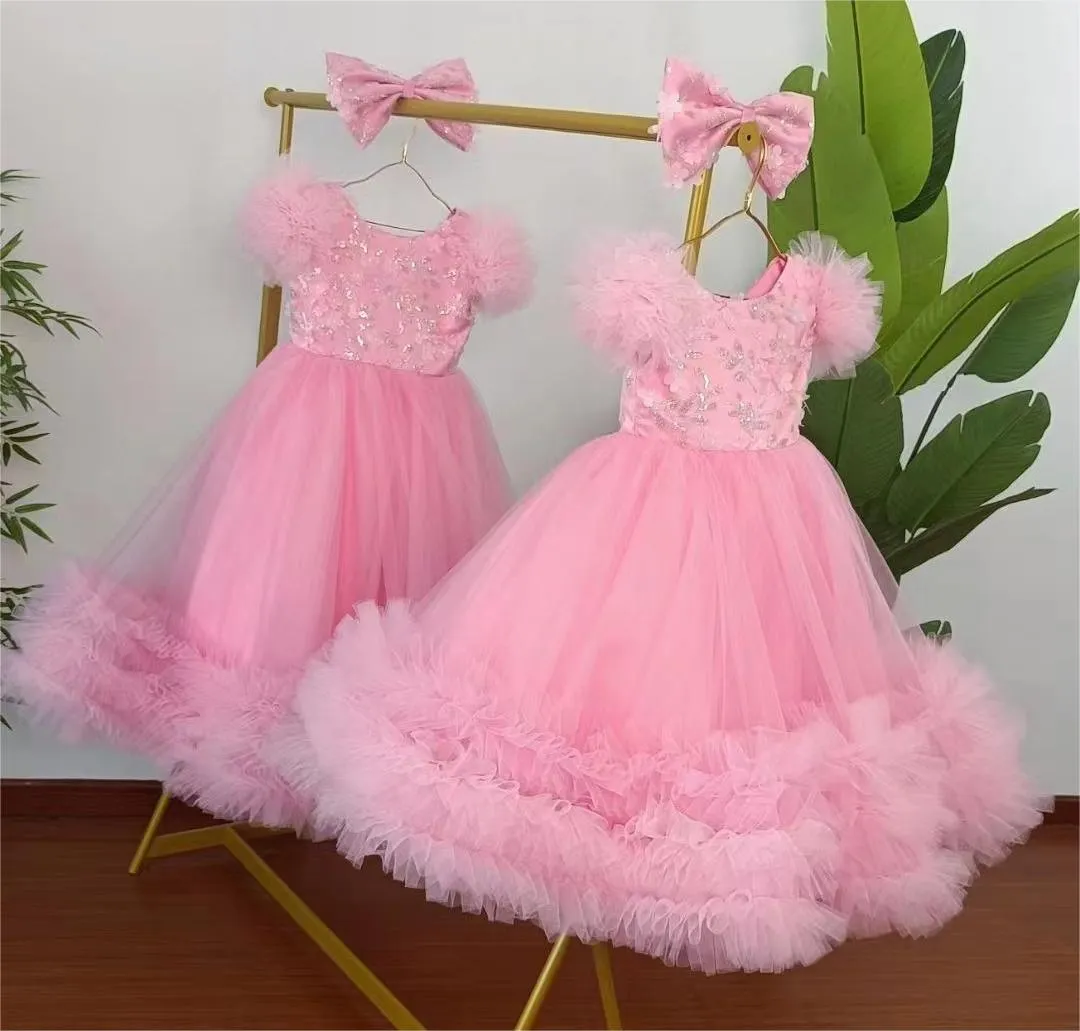 12m-12yrs multicolour sleeve baby birthday party princess dress for wedding dress for girls
