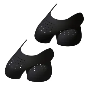 2 Pair -Men Sneaker Shoes Protector Against Shoe Creases, for Running Casual Shoes， Toe Box Crease Protector， Soft Material，for Men's US Size 7.5-12 Black