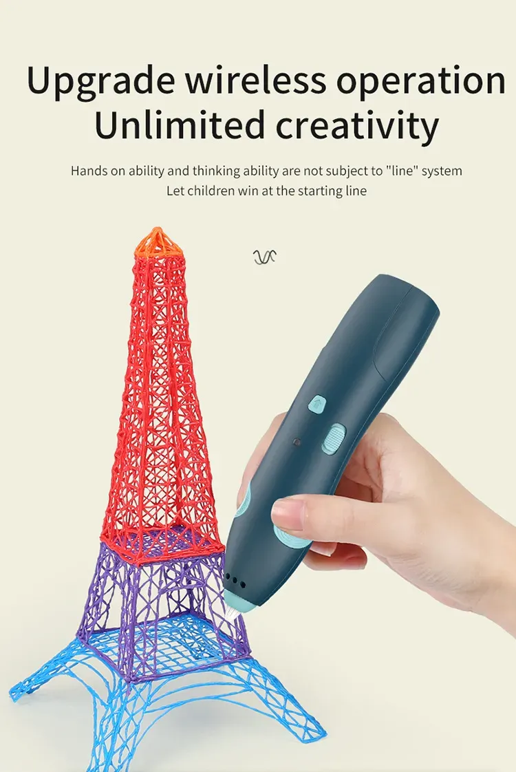 3D Pen Low-Temperature Printing Set _ Blue
