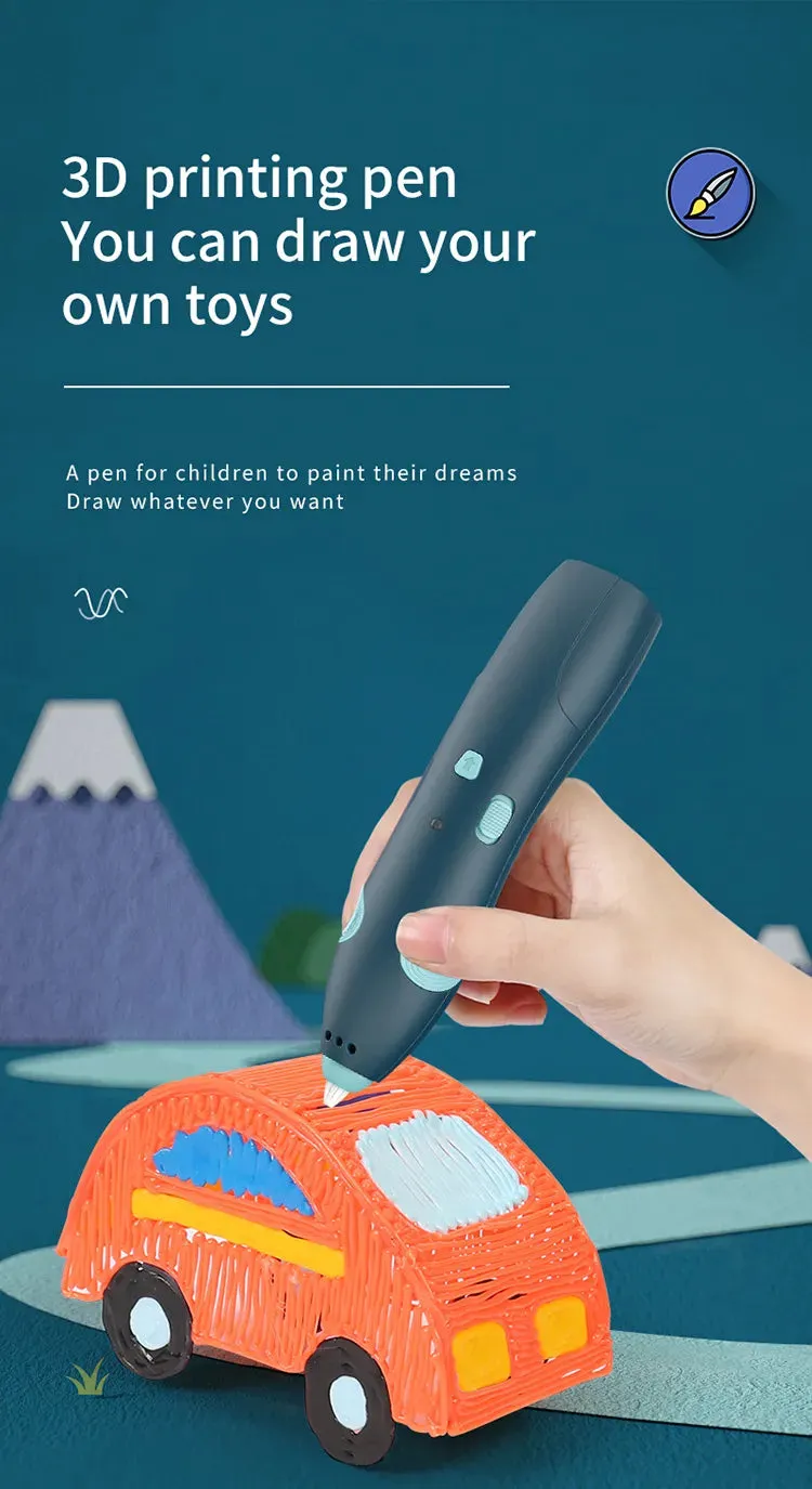 3D Pen Low-Temperature Printing Set _ Blue