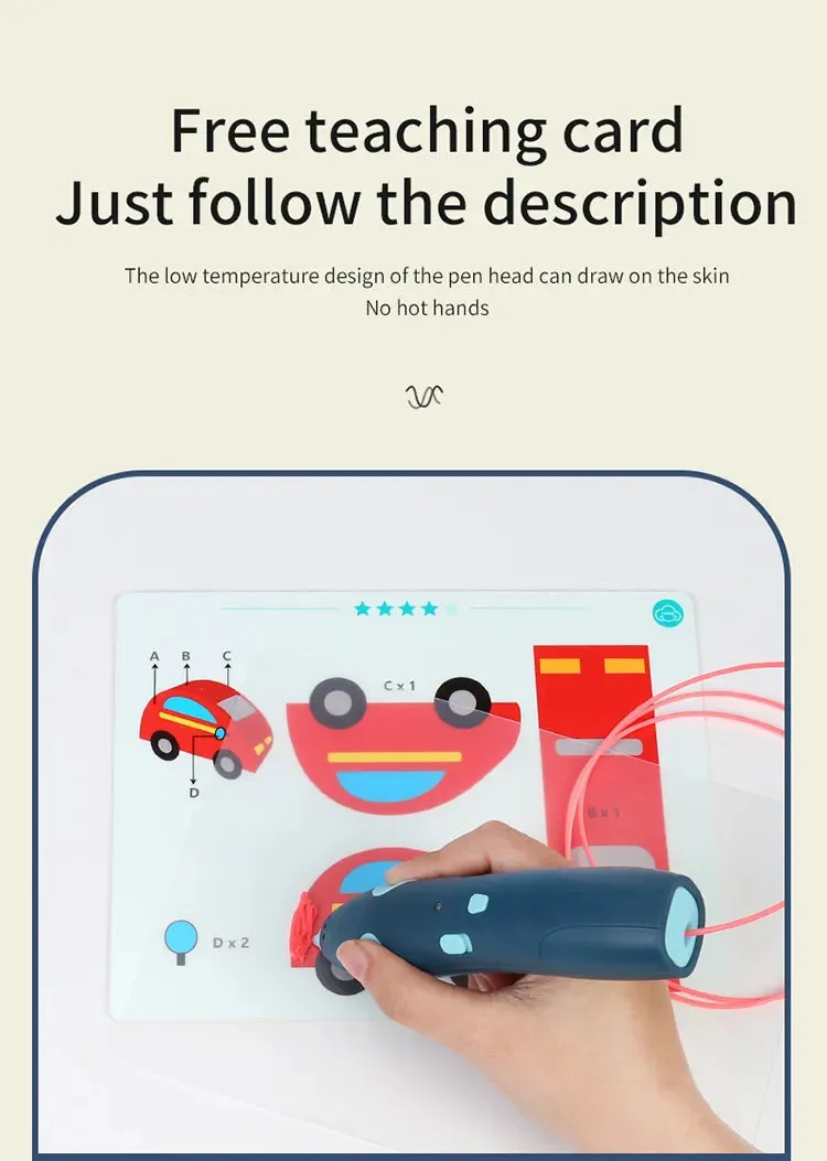 3D Pen Low-Temperature Printing Set _ Blue