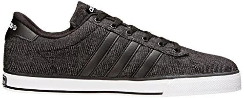 adidas NEO Men's SE Daily Vulc Lifestyle Skateboarding Shoe,Black/Black/White,11 M US