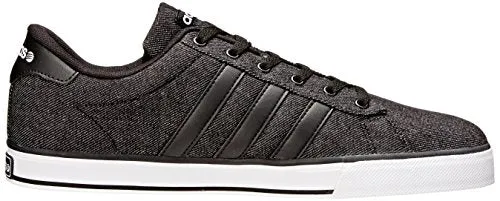 adidas NEO Men's SE Daily Vulc Lifestyle Skateboarding Shoe,Black/Black/White,9 M US