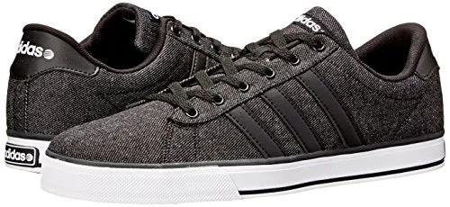 adidas NEO Men's SE Daily Vulc Lifestyle Skateboarding Shoe,Black/Black/White,9 M US