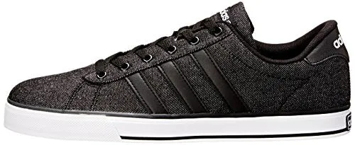 adidas NEO Men's SE Daily Vulc Lifestyle Skateboarding Shoe,Black/Black/White,9 M US
