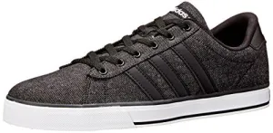adidas NEO Men's SE Daily Vulc Lifestyle Skateboarding Shoe,Black/Black/White,9 M US
