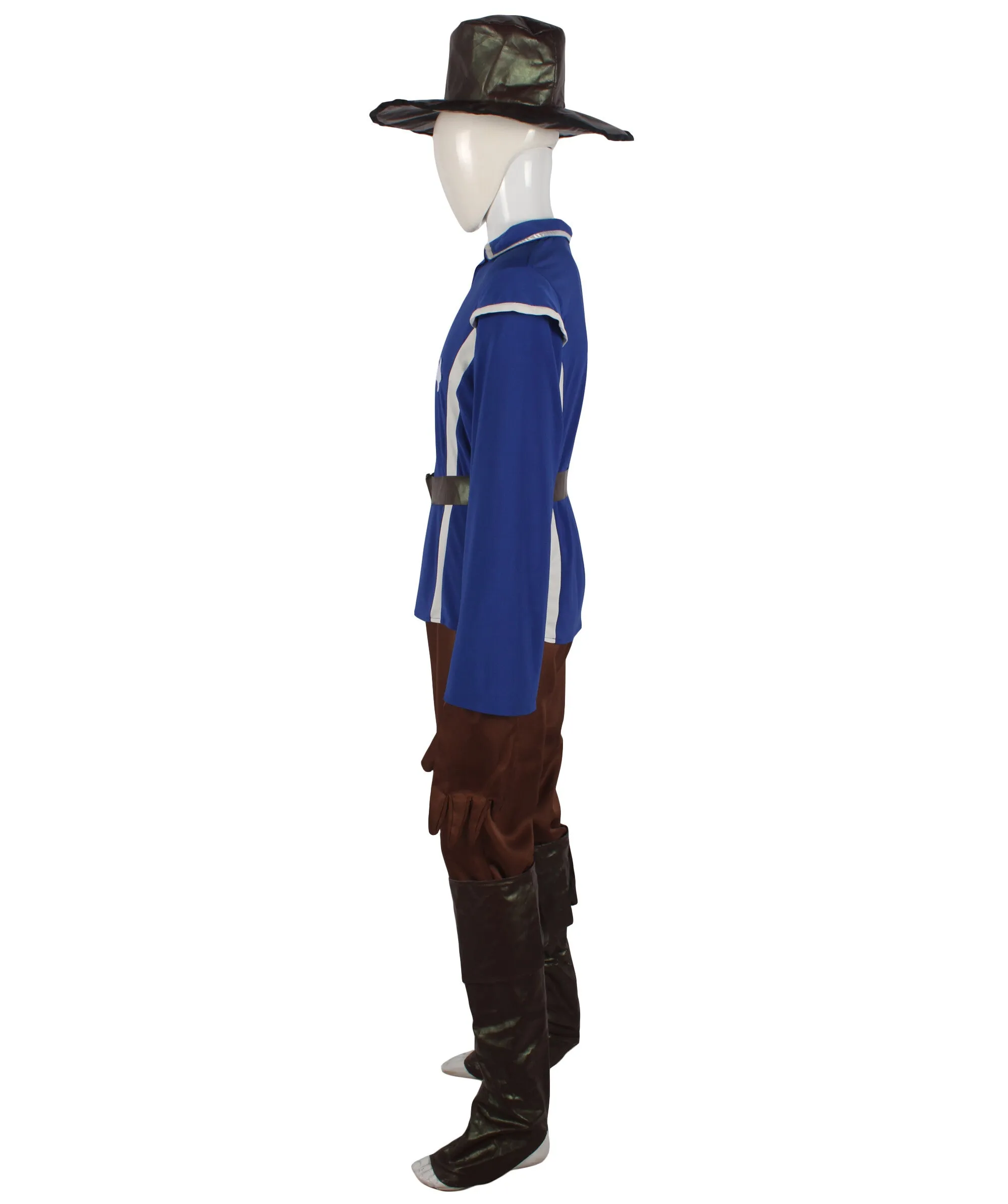 Adult Men's French Historical Novel Blue Soldier Costume | Perfect for Halloween | Flame-retardant Synthetic Fabric