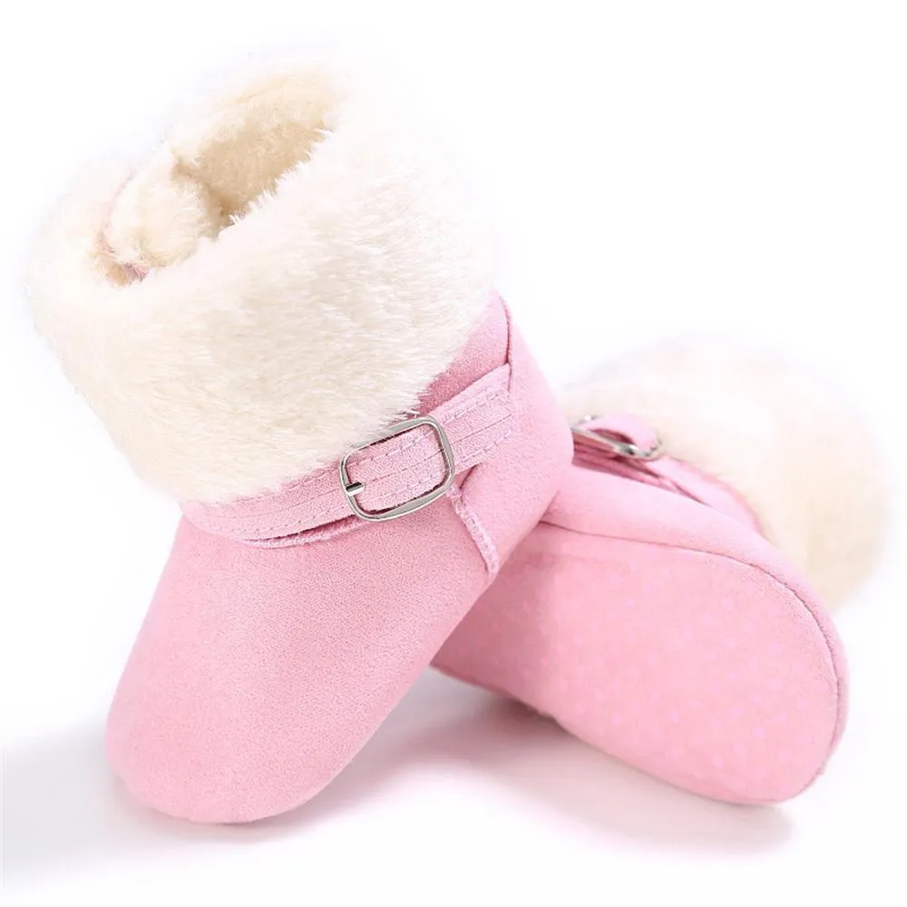 Baby Unisex Magic Tape Fur Winter Boots Wholesale