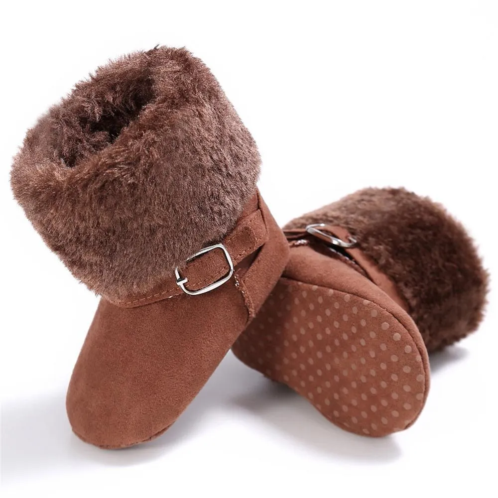 Baby Unisex Magic Tape Fur Winter Boots Wholesale