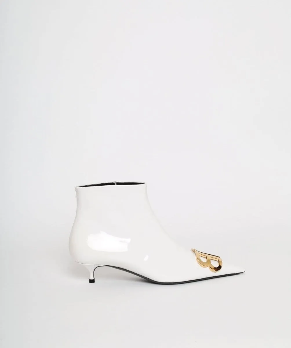 Balenciaga BB White Ankle Boots size 38