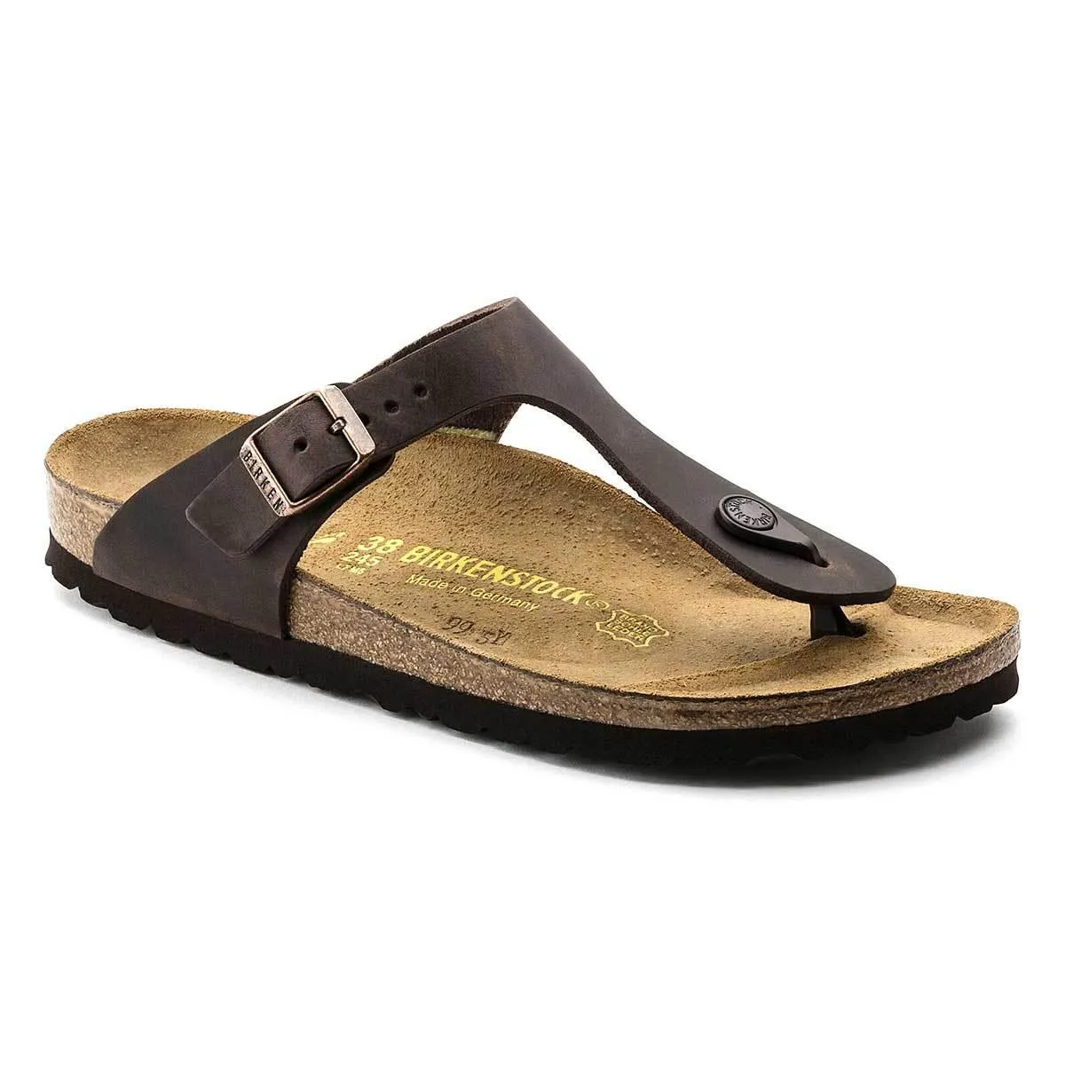 Birkenstock Gizeh Oiled Leather Sandals - Narrow - Habana