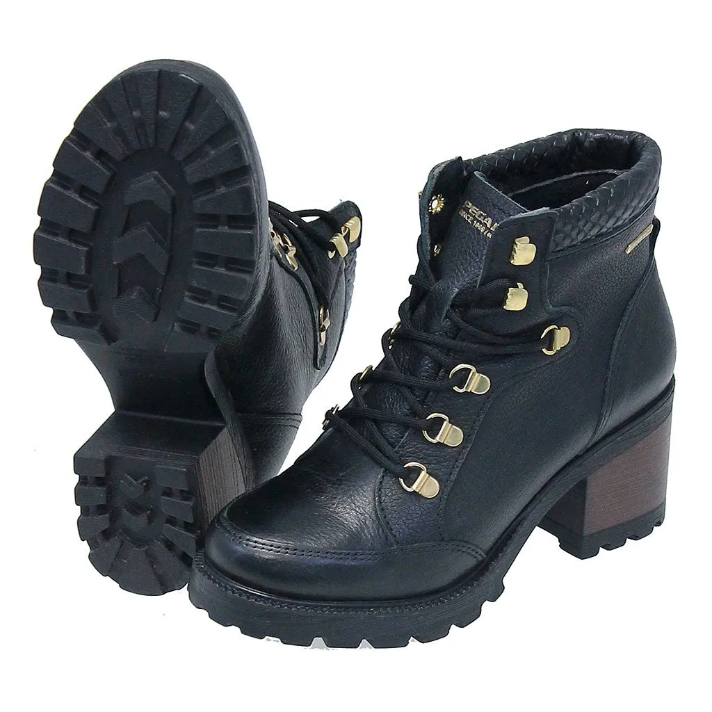 Black Ankle Boot 2 w/Lug Sole & Heel #BL132304LK ()