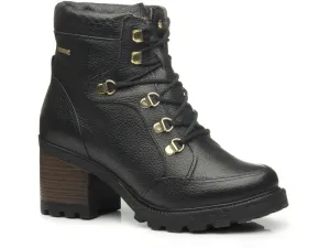 Black Ankle Boot 2 w/Lug Sole & Heel #BL132304LK ()