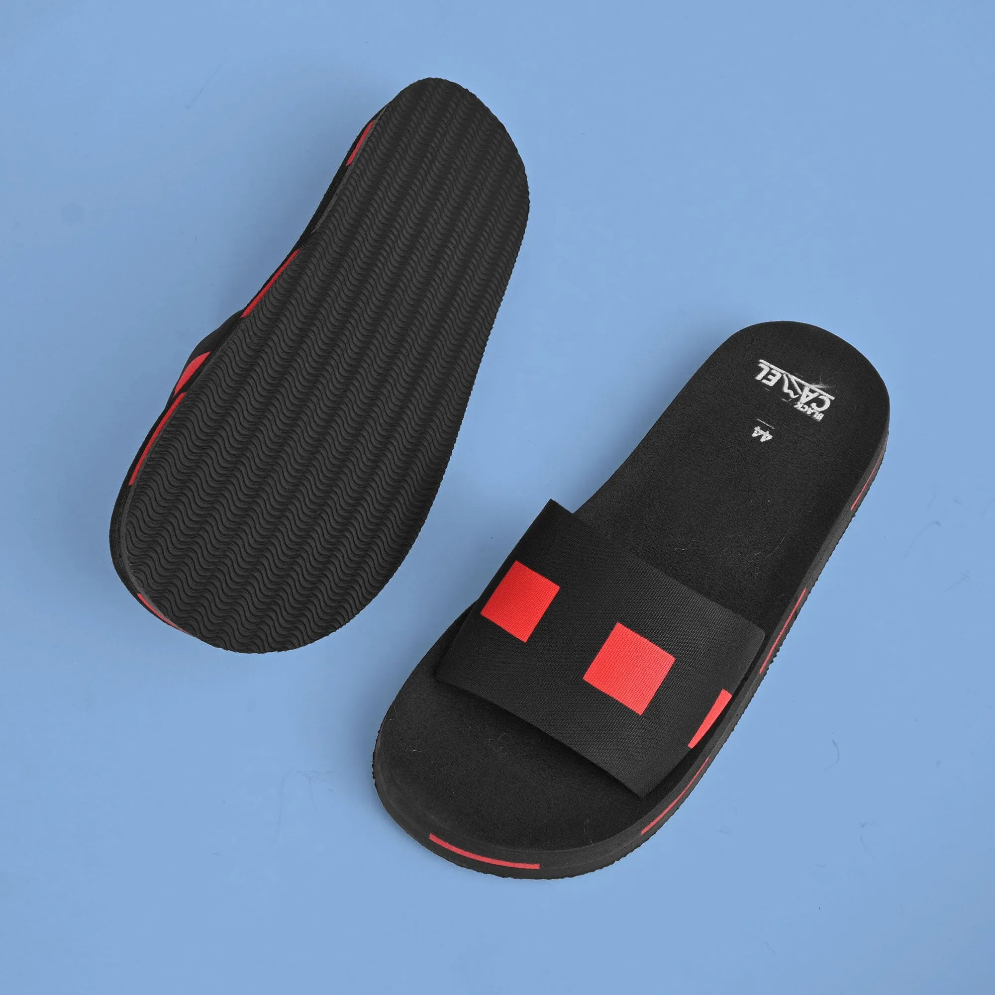 Black Camel Men's Dots Design Soft Slides