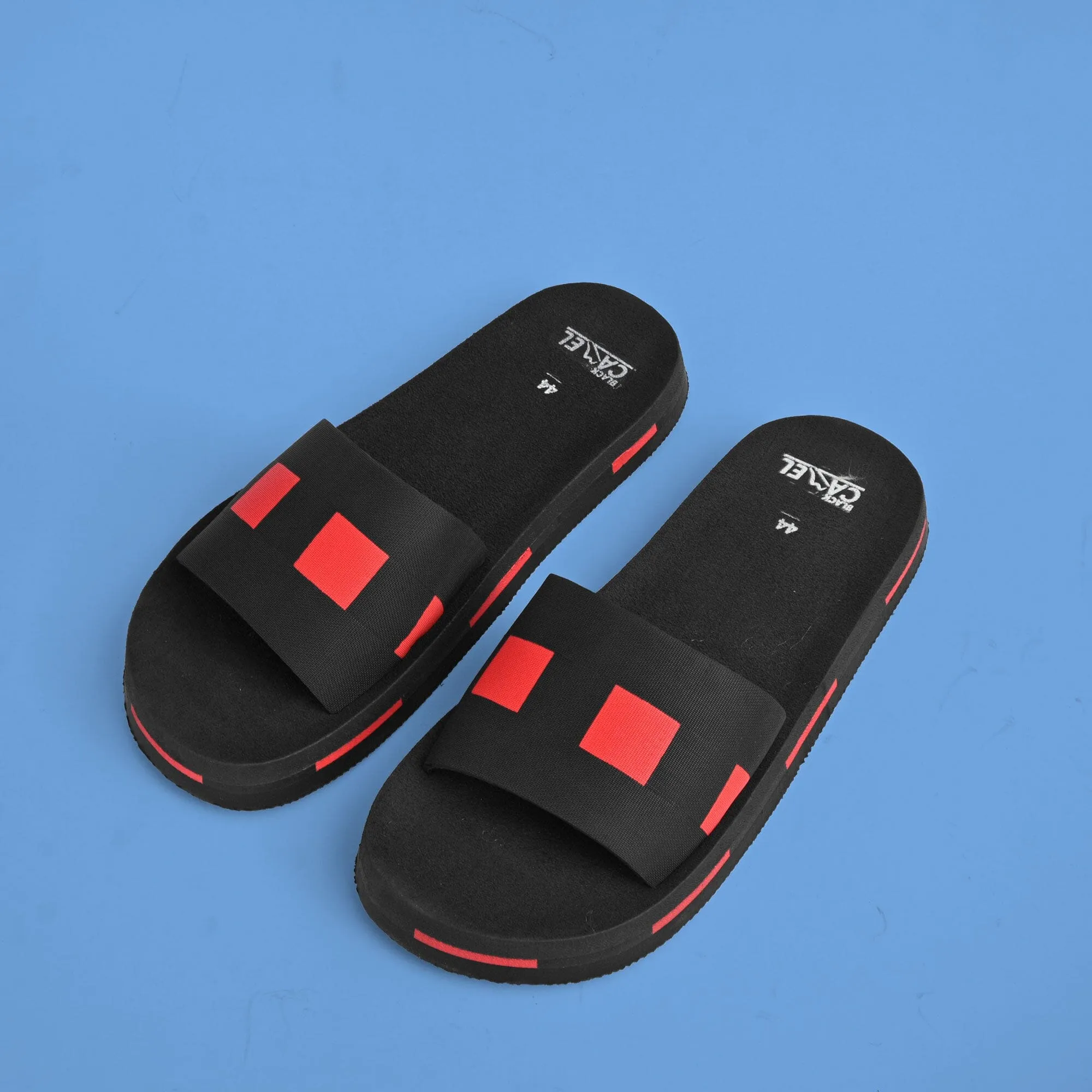 Black Camel Men's Dots Design Soft Slides