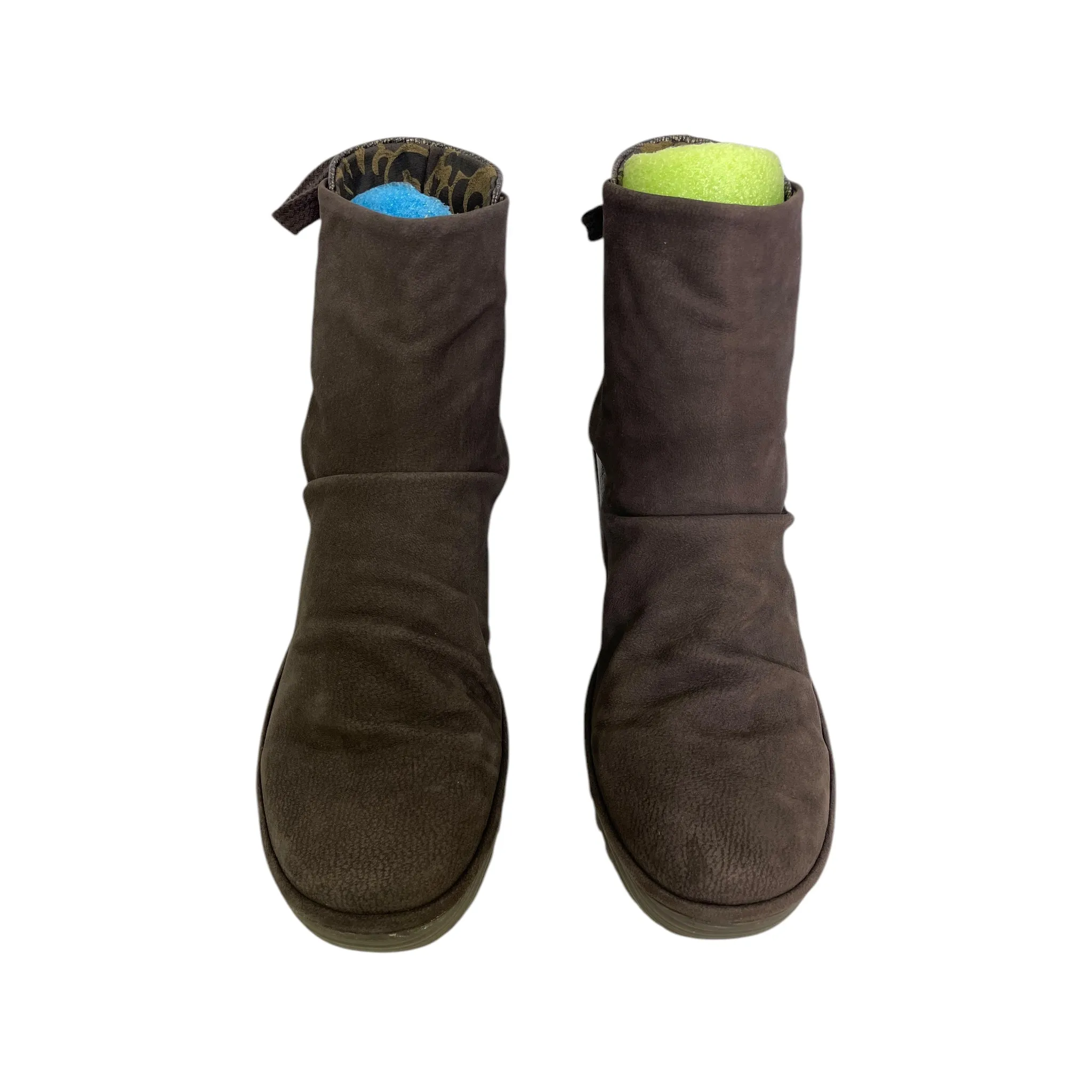 Boots Ankle Heels By Fly London In Brown, Size:10