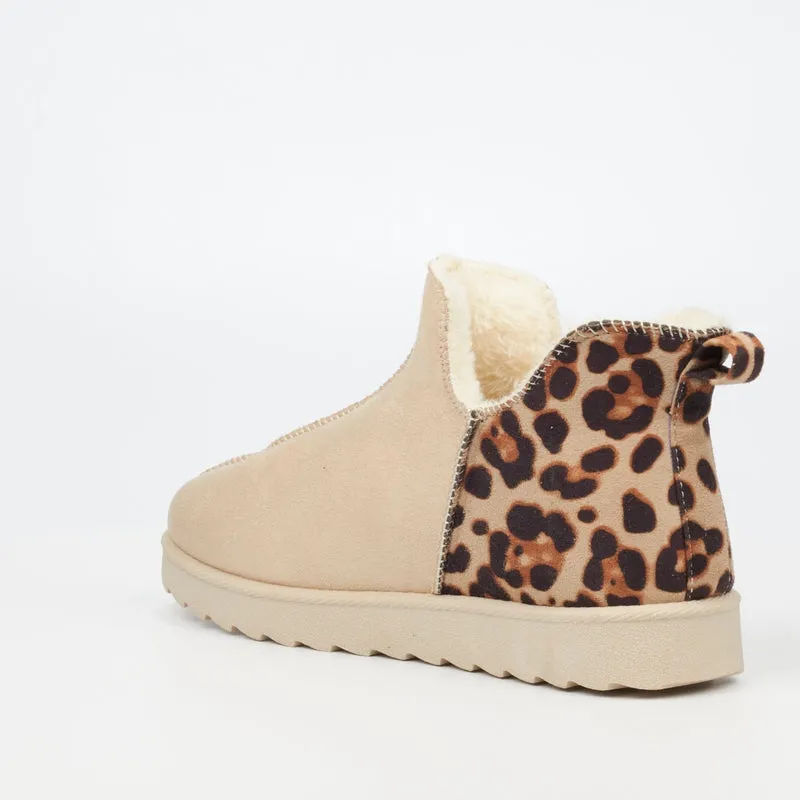 Butterfly Ankle Sleeper Boots - Nude