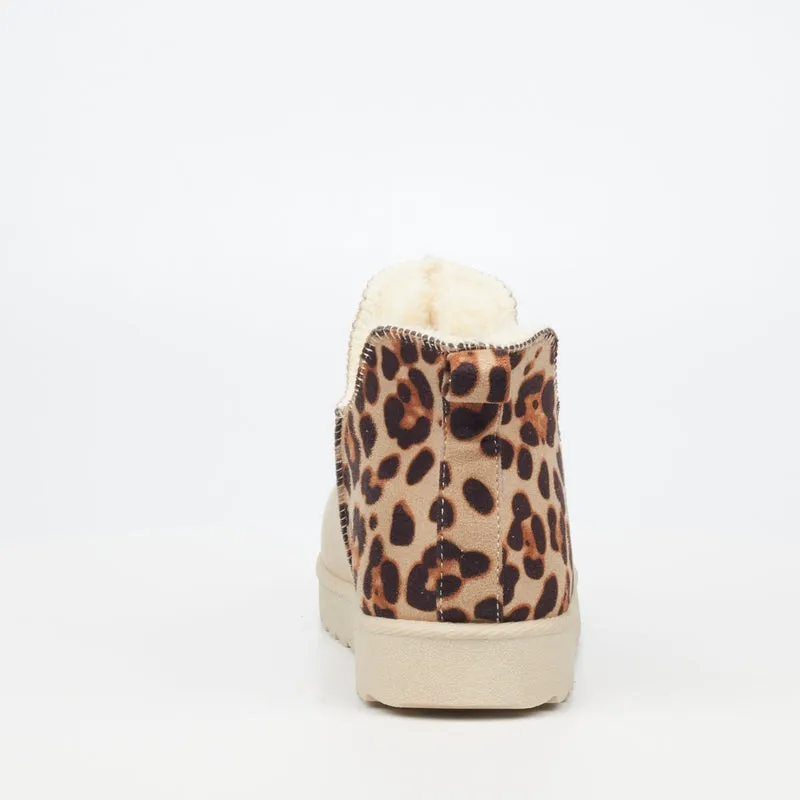 Butterfly Ankle Sleeper Boots - Nude