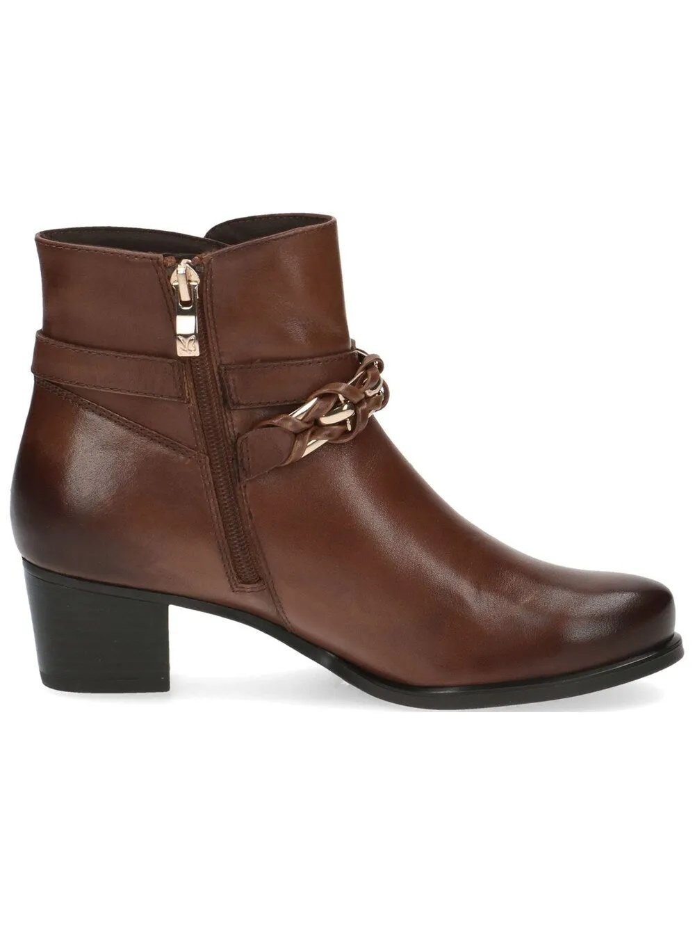 Caprice ankle boots, cognac