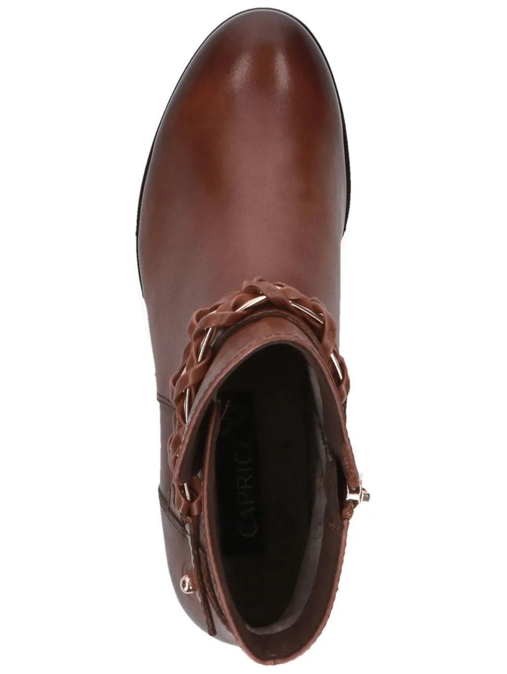 Caprice ankle boots, cognac