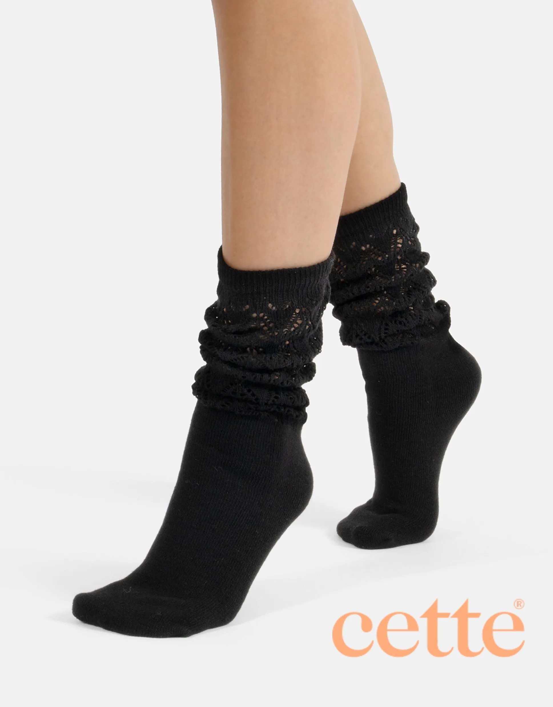 Cette Cosy Cashmere Sock Black 283-902