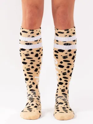 Cheerleader Wool Cheetah Socks (Women)
