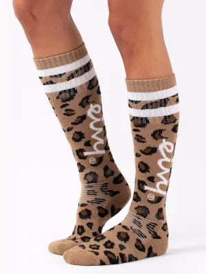 Cheerleader Wool Leopard Socks (Women)