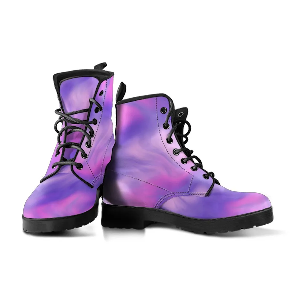 Combat Boots - Smoky Purple | Purple Boots for Women, Vegan Leather Lace Up Boots, Handmade Boots, Women's Boots, Custom Shoes