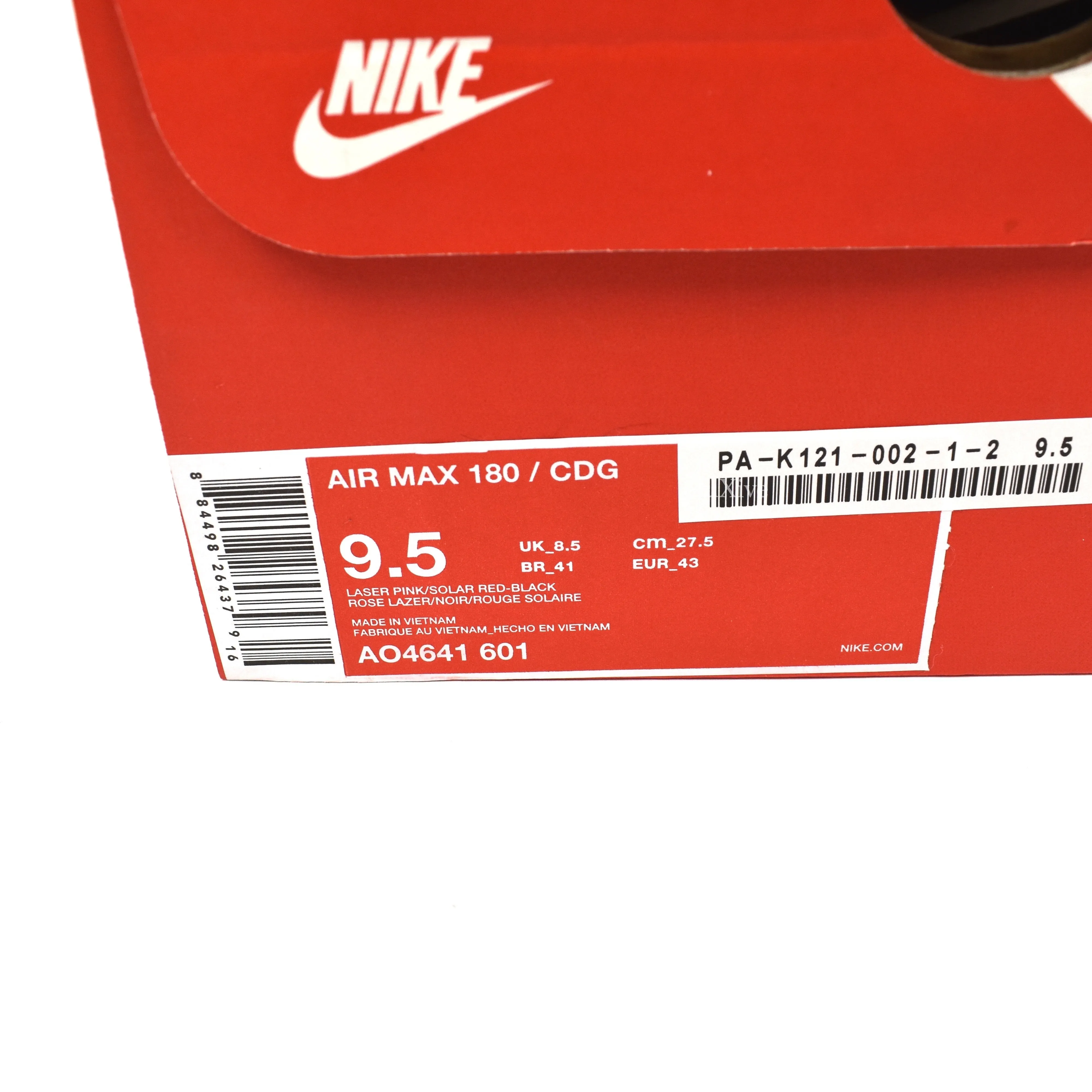 Comme des Garcons x Nike - Air Max 180 CDG (Black)