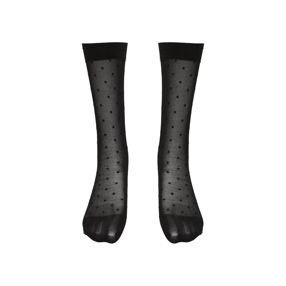 Dynasti Men’s Polka Dot Sheer Socks