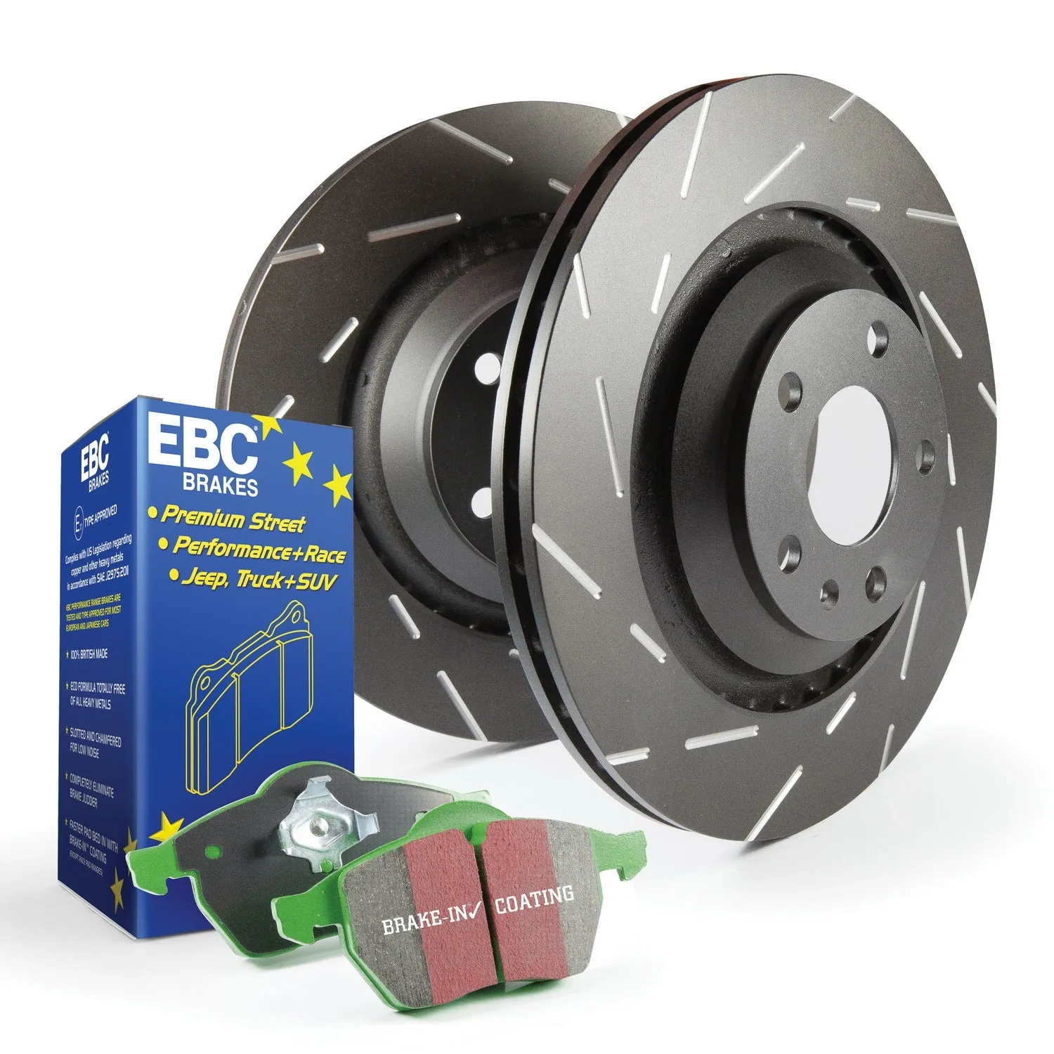 EBC Brakes S2KR1862 S2 Kits Greenstuff 2000 and USR Rotors