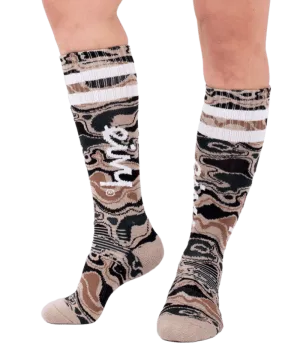 EIVY Women's Cheerleader Wool Snowboard Socks Curve Camo