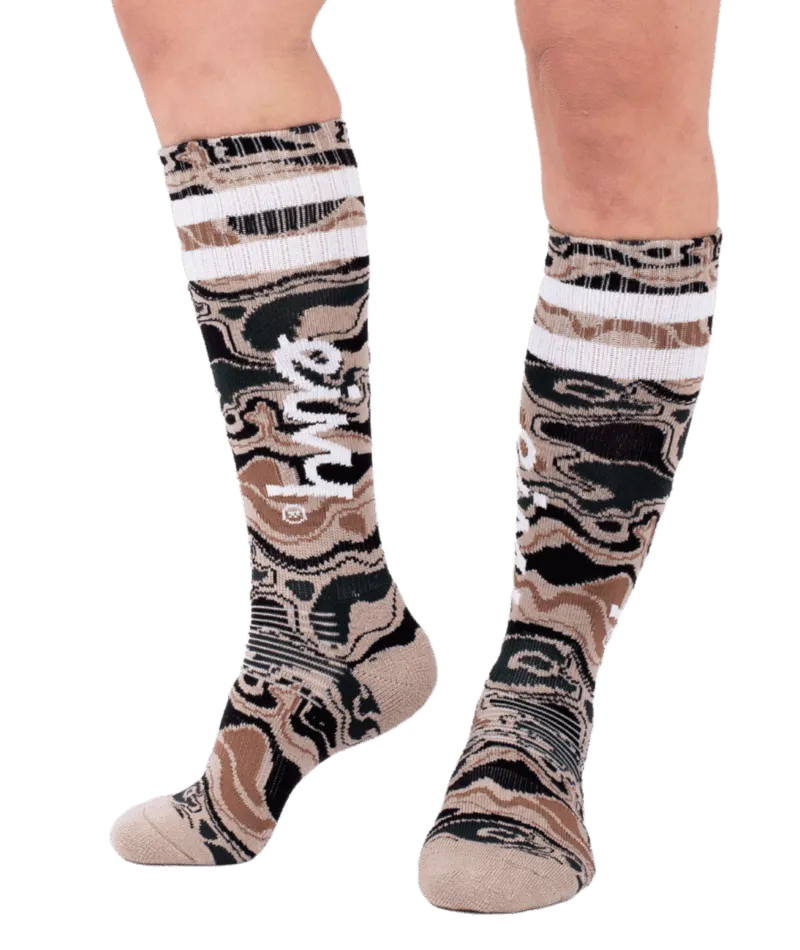 EIVY Women's Cheerleader Wool Snowboard Socks Curve Camo