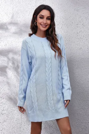 Falling For You Solid Colored Sweater Dress