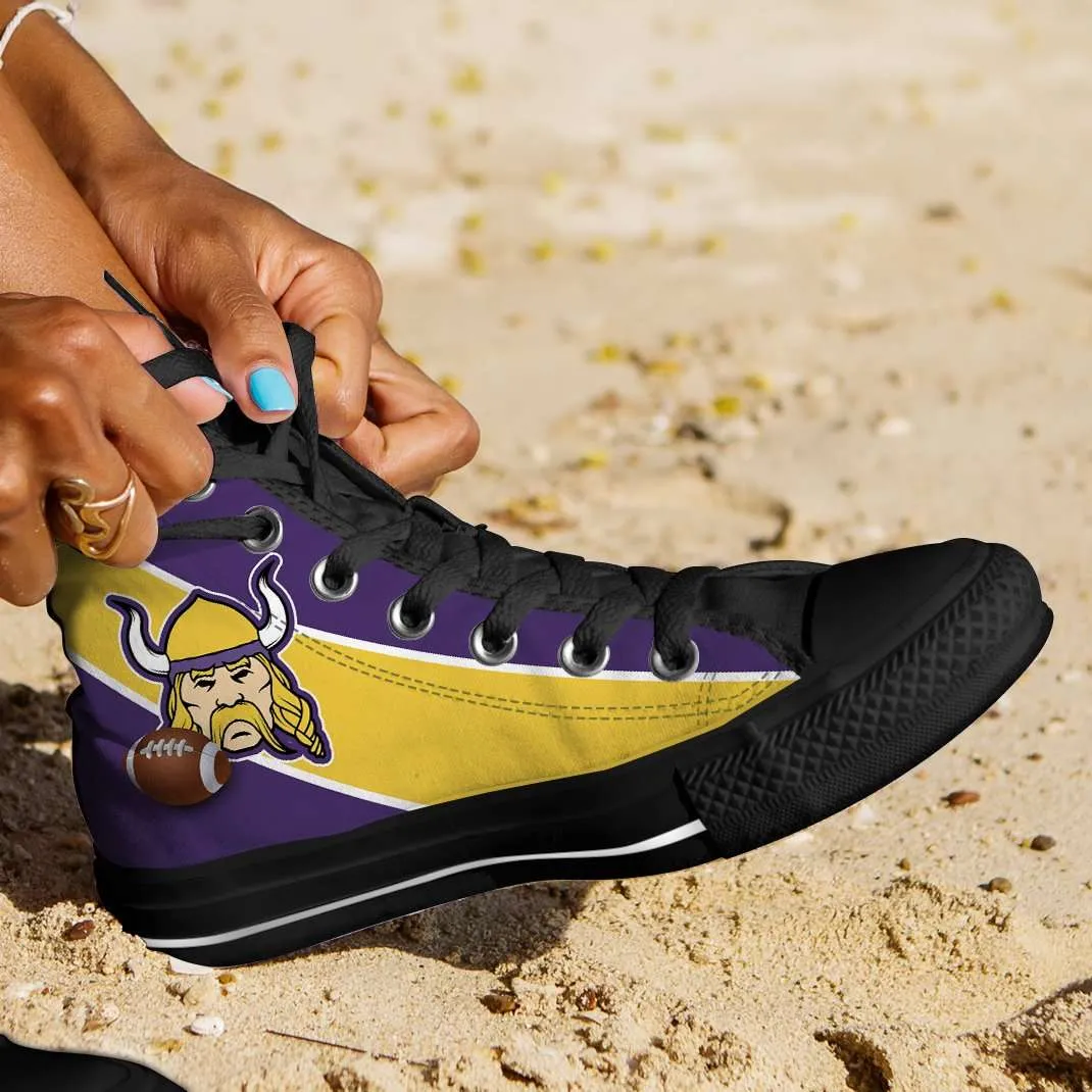 Fan Art Minnesota Vikings Canvas High Top Shoes