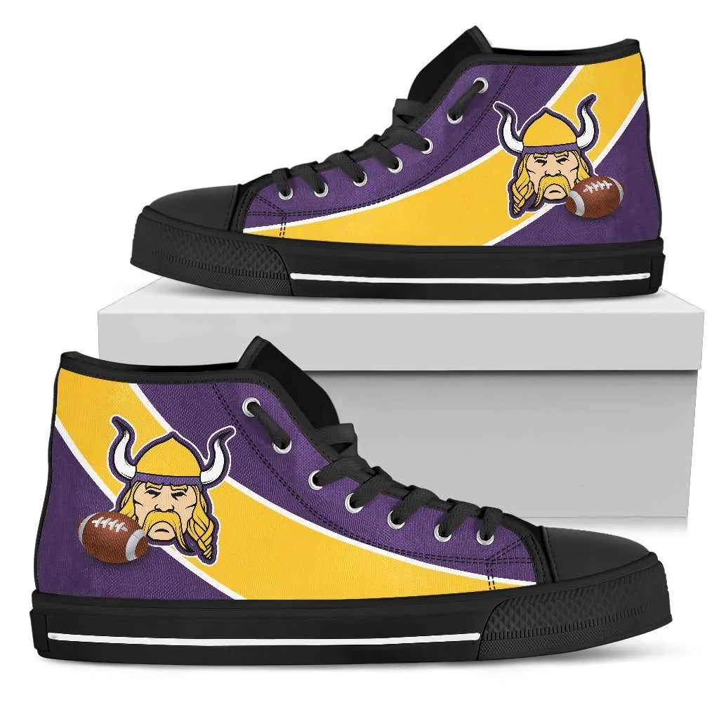 Fan Art Minnesota Vikings Canvas High Top Shoes