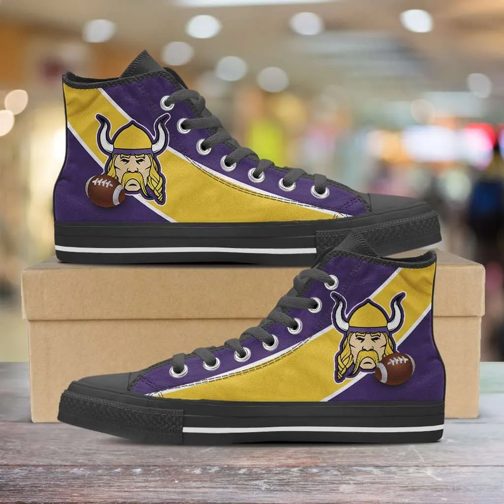 Fan Art Minnesota Vikings Canvas High Top Shoes