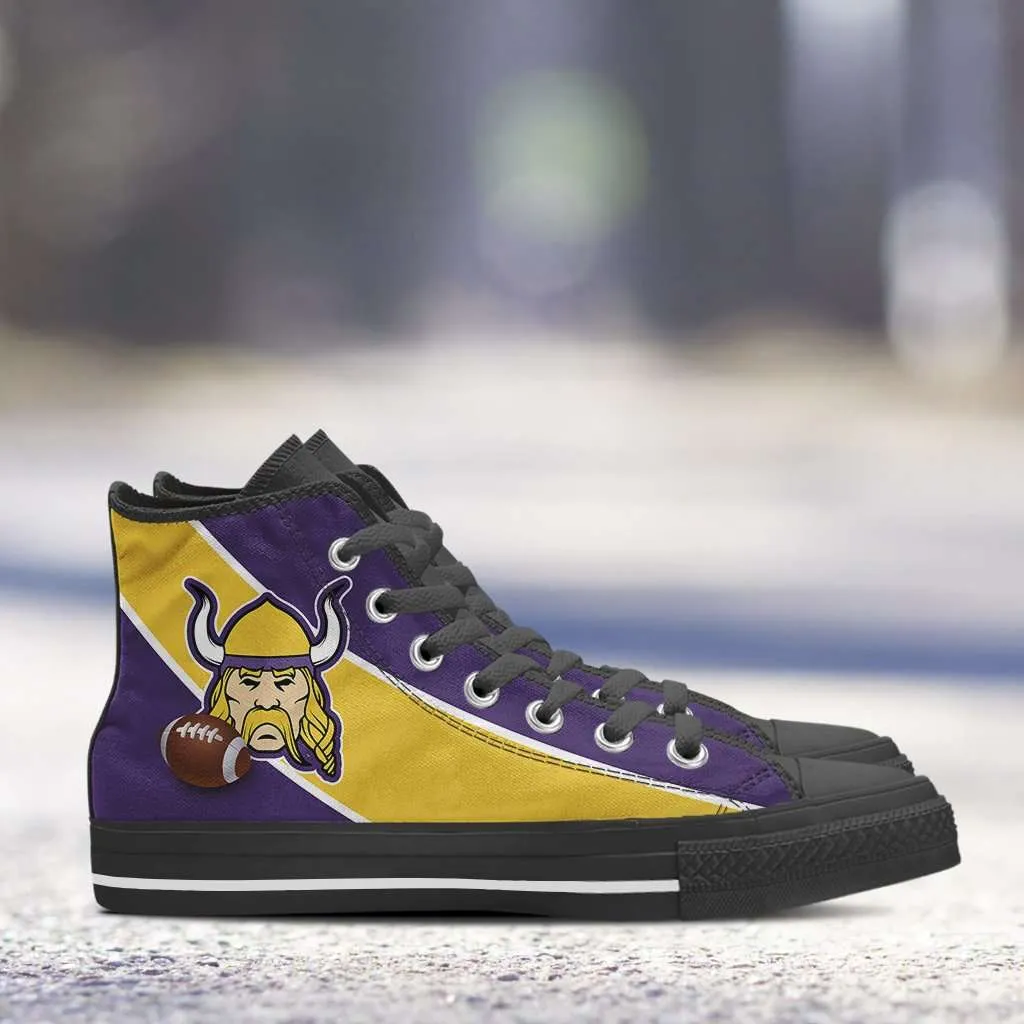 Fan Art Minnesota Vikings Canvas High Top Shoes