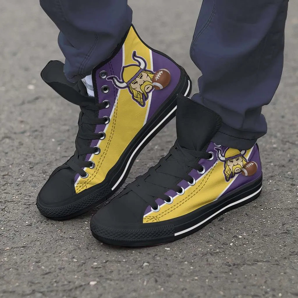 Fan Art Minnesota Vikings Canvas High Top Shoes