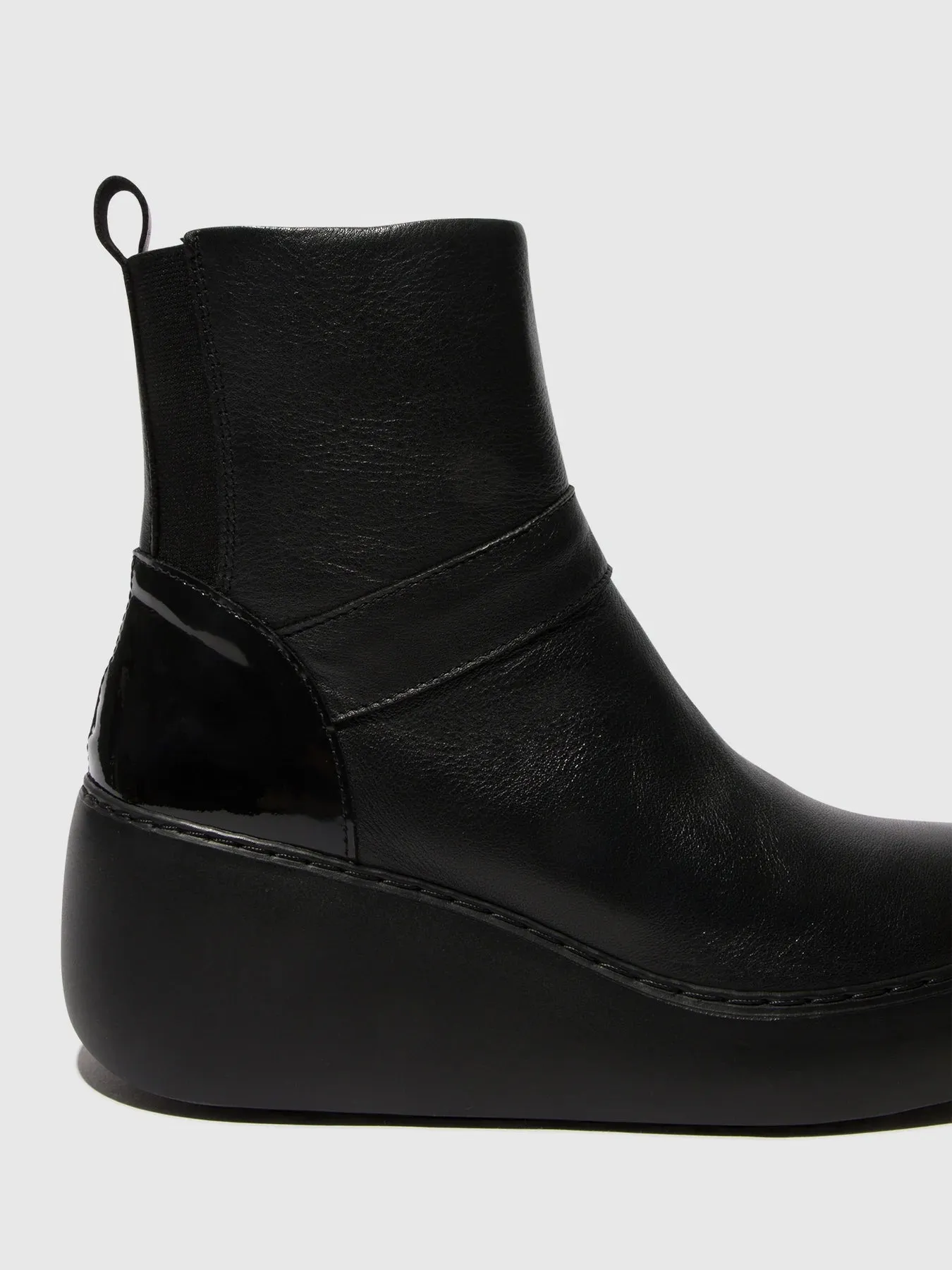 Fly London Women's DOXE604FLY Zip-Up Ankle Boots Black