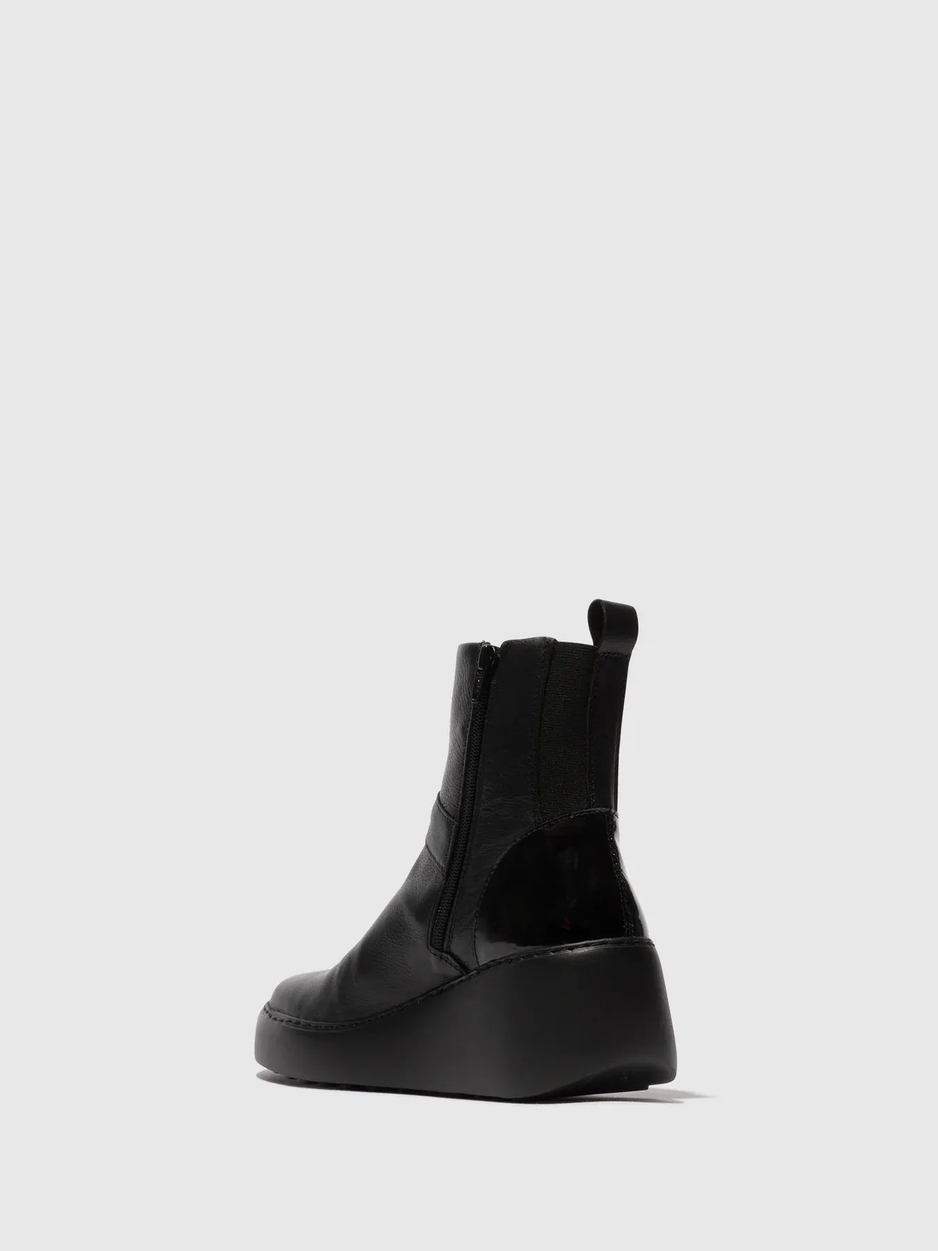Fly London Women's DOXE604FLY Zip-Up Ankle Boots Black