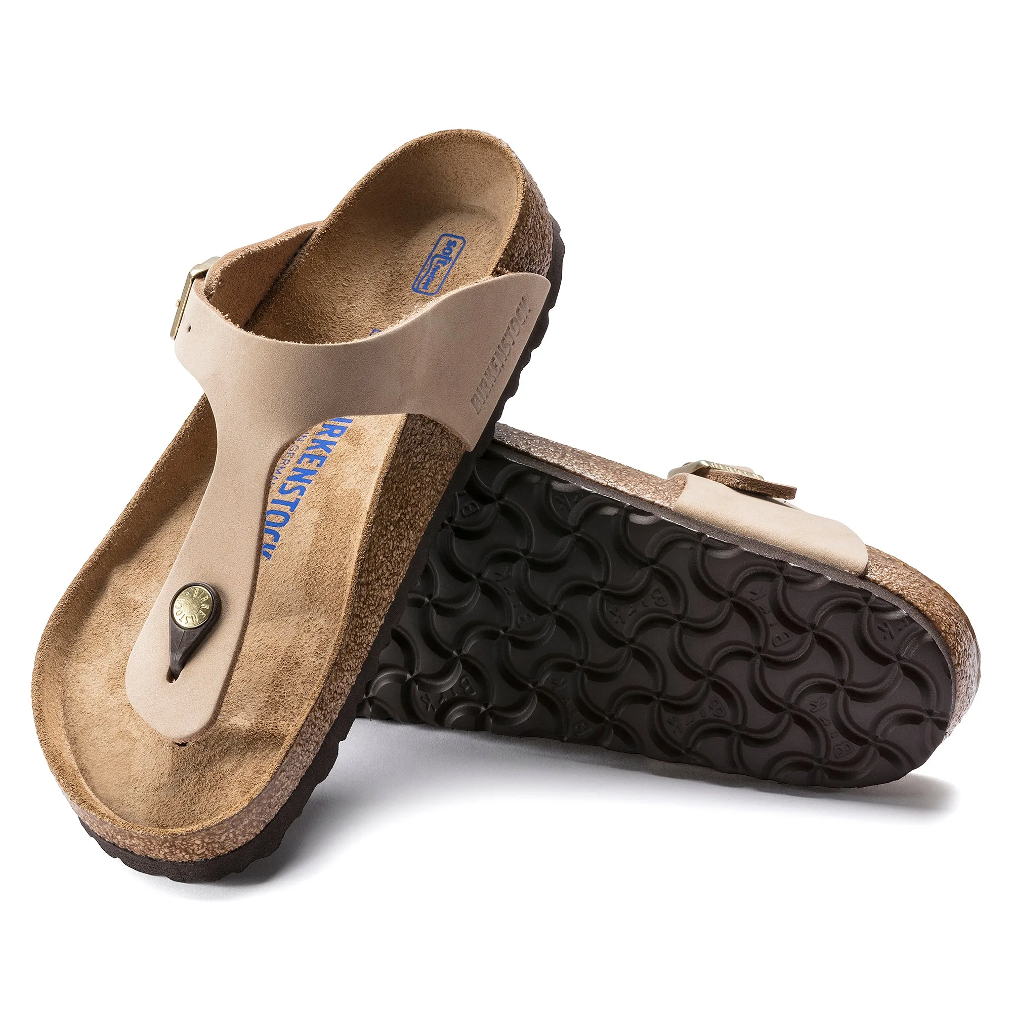 Gizeh Soft Footbed Nubuck Leather Sandcastle