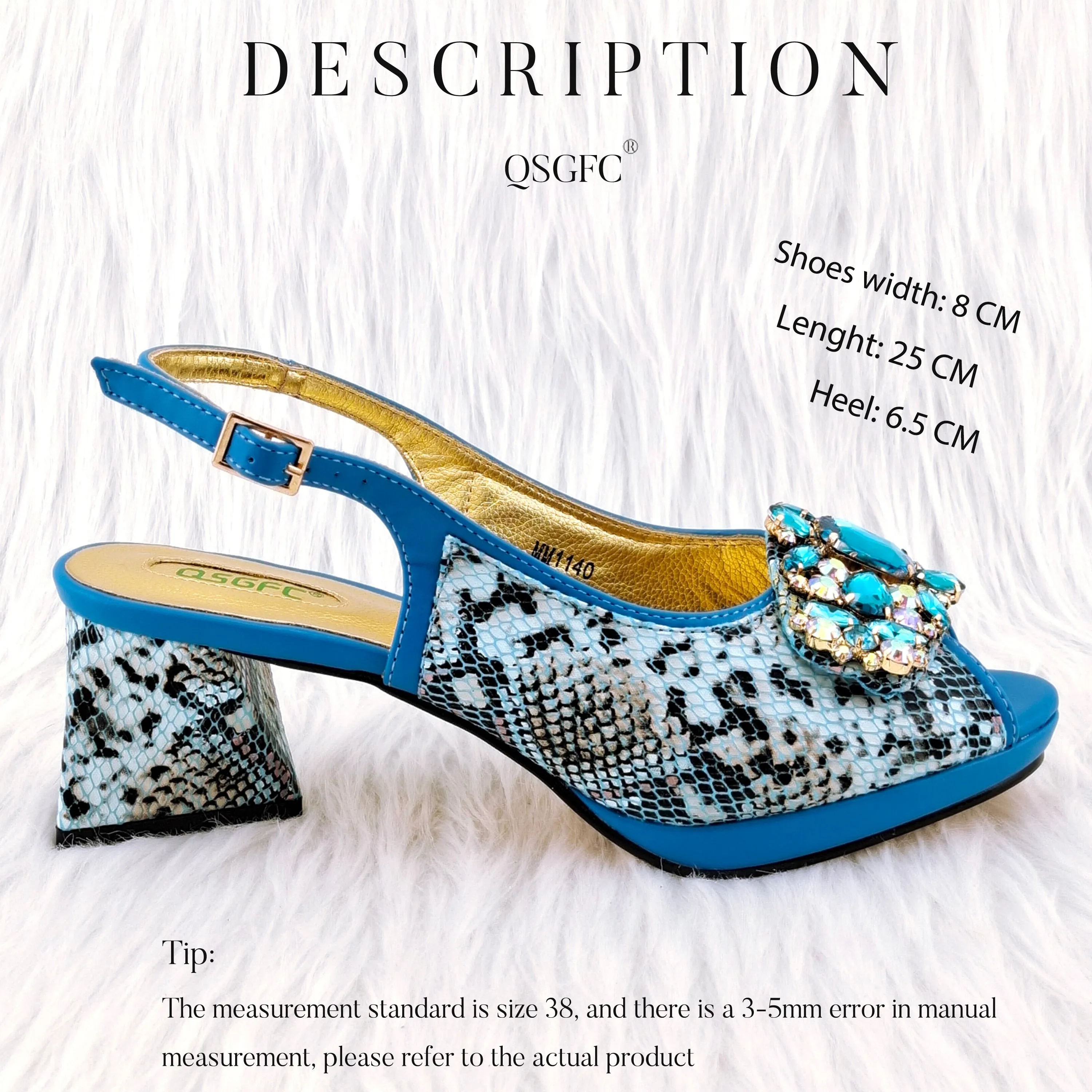 Hnzxzm New Arrivals Classic Design Stitching Style Shoes And Three-Dimensional Bag Big Diamond Decoration Noble Shoes With Bag