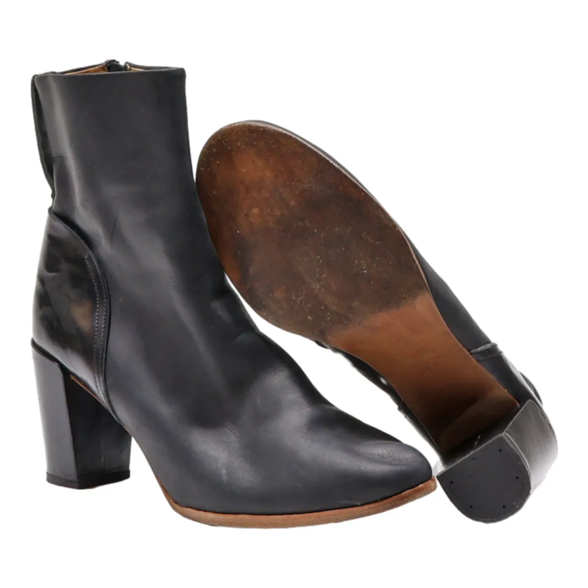 HOPE Ankle Boots Black Leather Womens UK 8