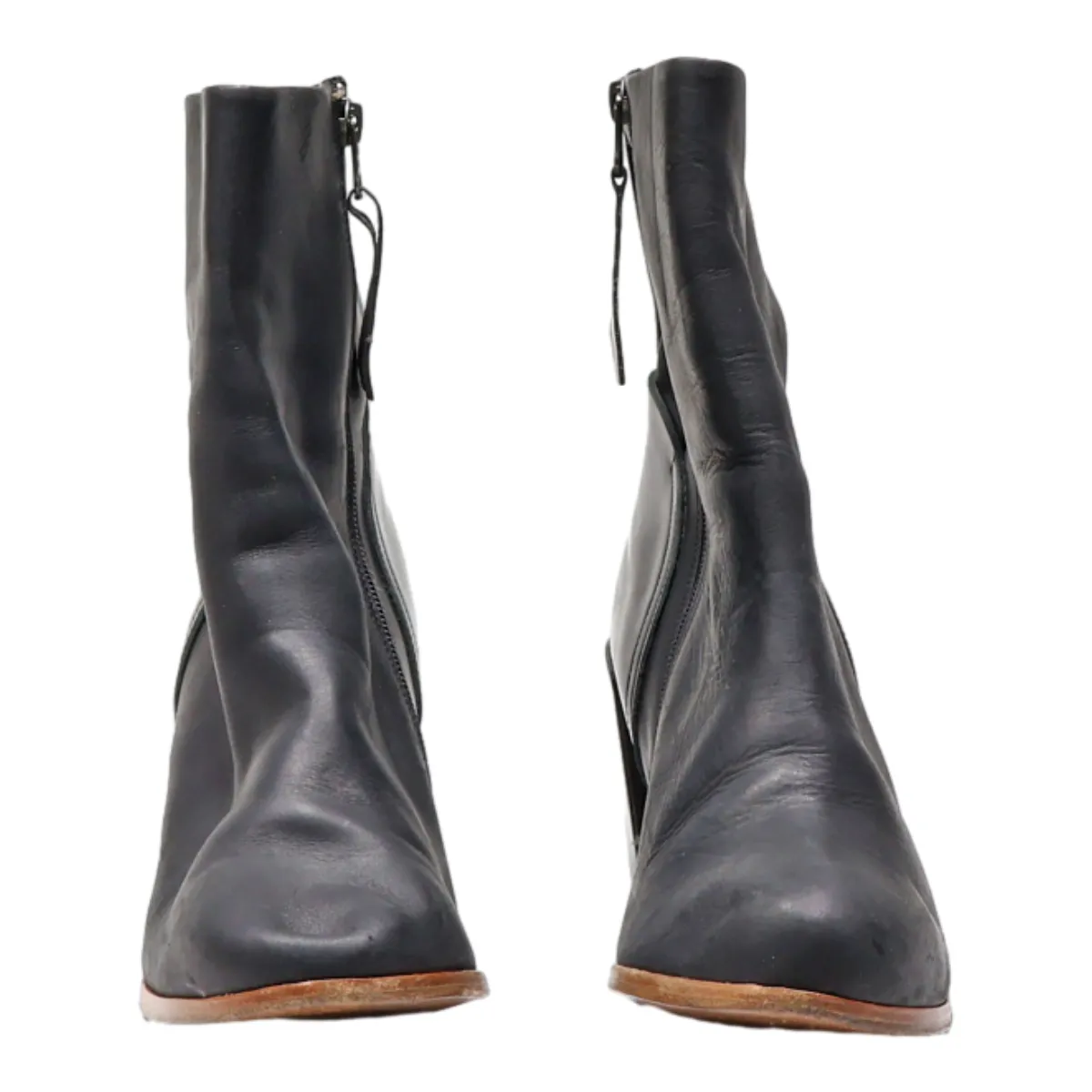 HOPE Ankle Boots Black Leather Womens UK 8