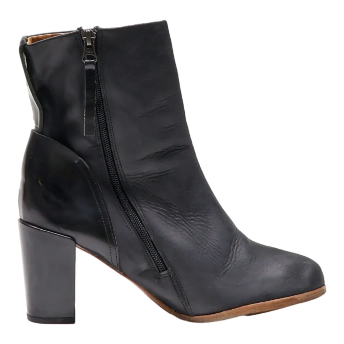 HOPE Ankle Boots Black Leather Womens UK 8