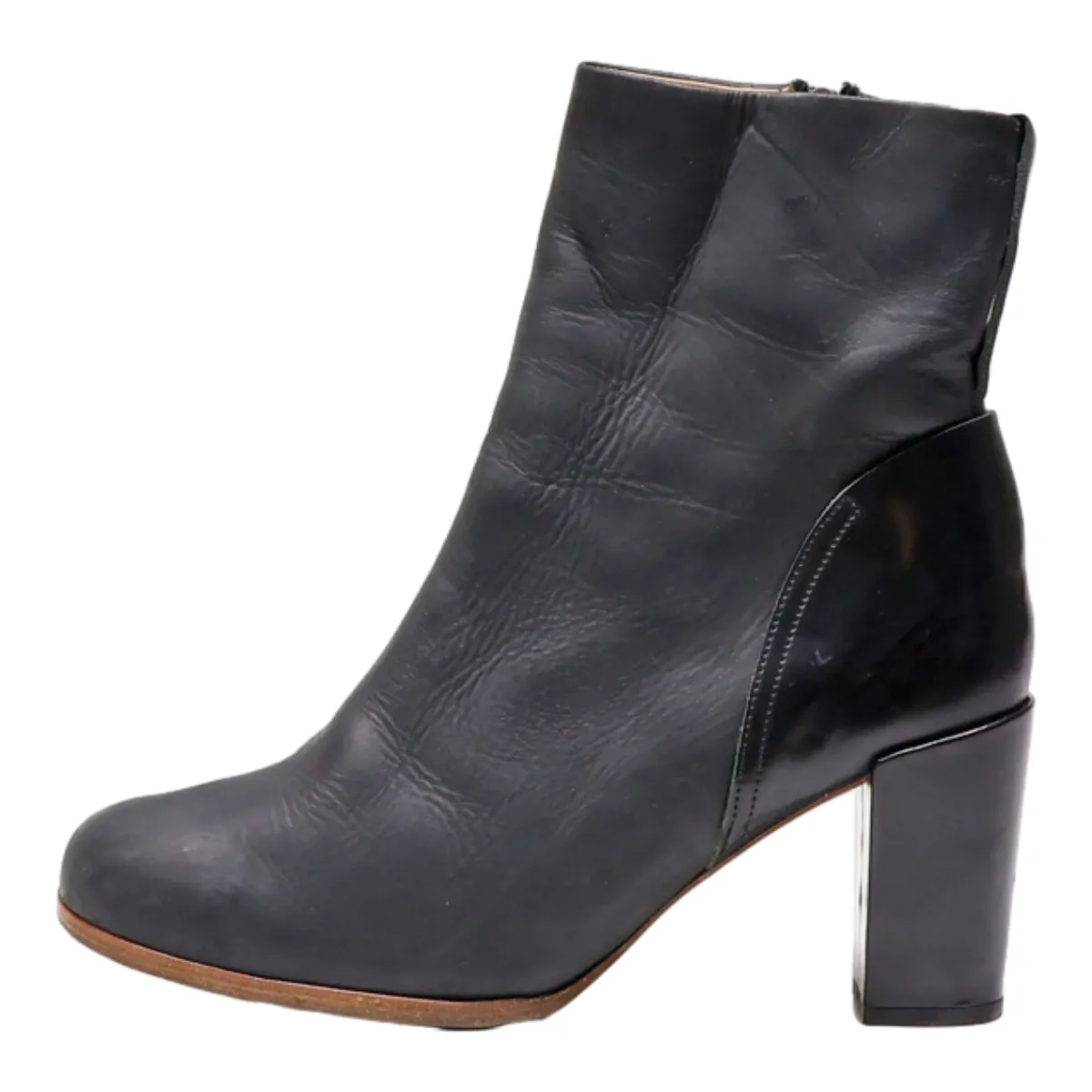 HOPE Ankle Boots Black Leather Womens UK 8